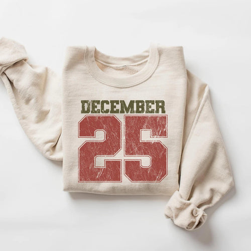 Retro December 25 Christmas Sweatshirt