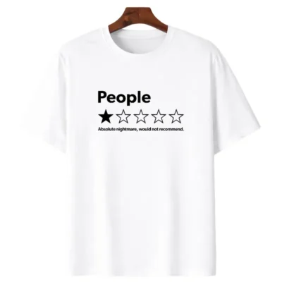 Alternative view of Review People One Star tee