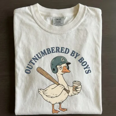 Outnumbered By Boys Comfort Colors Tee