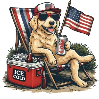 Alternative view of Funny 4th of July Dog Shirt – Comfort Colors Patriotic Meme Tee